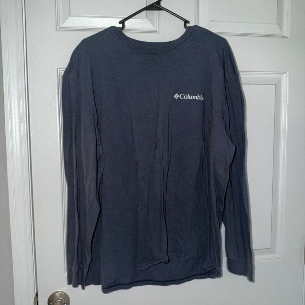 Columbia-sportswear Men's Blue and Grey Shirt